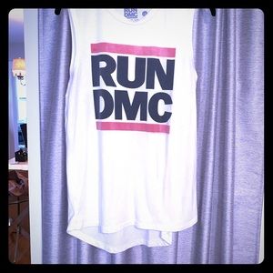 RUN DMC athletic cut off shoulder tank